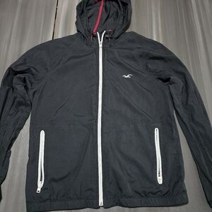Hollister Black Windbreaker Size L Abercrombie